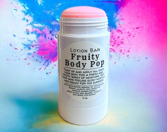 Fruity Body Pop | Solid Lotion | Waterless Skincare | Lotion Bar | Goji Berry