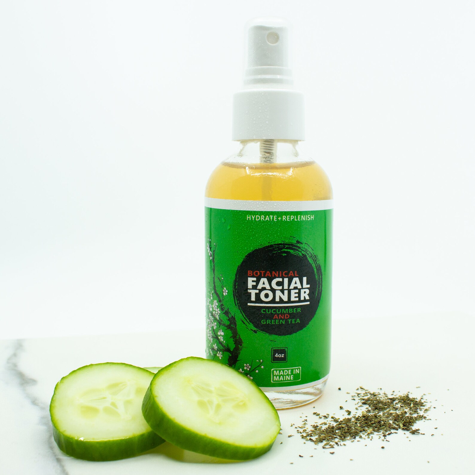Botanical Facial Mist Toner Mister Cucumber Green Tea Etsy
