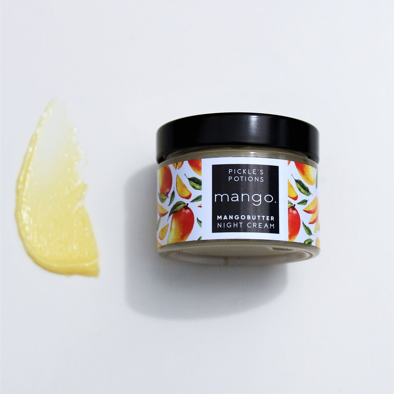 Night Cream Vegan Mango Butter: Brightening Firming Replenishing Overnight Skincare Mask
