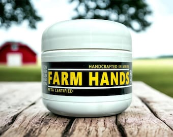 Gardener "Farm Hands" hand balm | Natural Relief for Dry, Cracked Hands - Organic Hand Cream with Honey, Beeswax, & Essential Oils