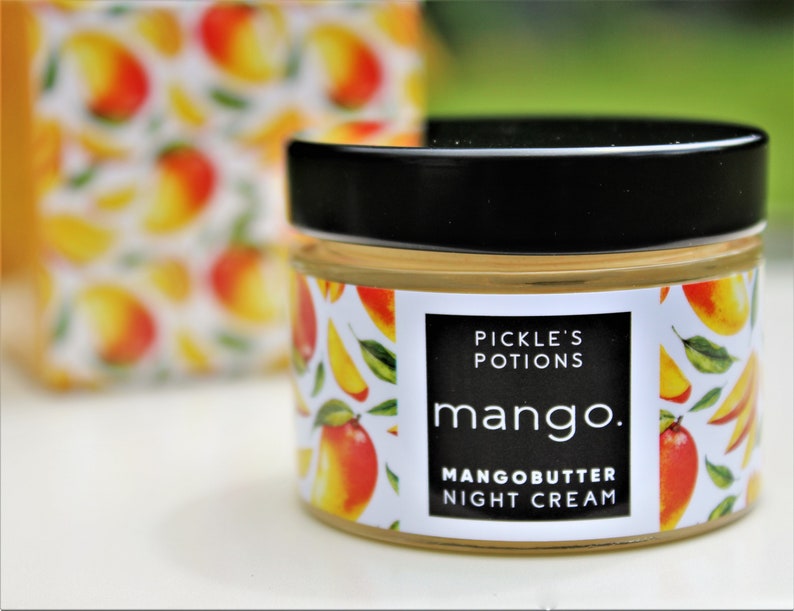 Night Cream Vegan Mango Butter: Brightening Firming Replenishing Overnight Skincare Mask