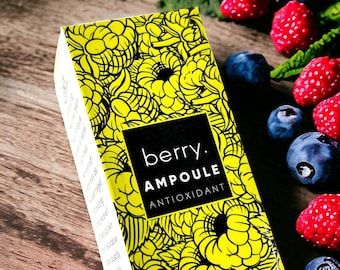 BERRY. Ampoule | CoQ10 Antioxidant blueberry strawberry blackberry raspberry pomegranate | Bamboo, Daikon Radish, Elderberry | Facial Oil
