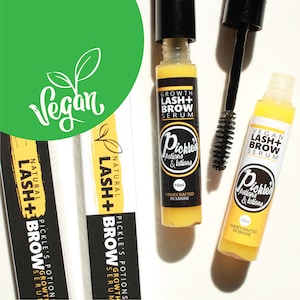 VEGAN Lash + Brow Serum | Eyebrow and Eyelash growth | Castor Oil, Horsetail | Eyebrow Serum | Lash Health | Grow Eyebrows | Eyelash Oil