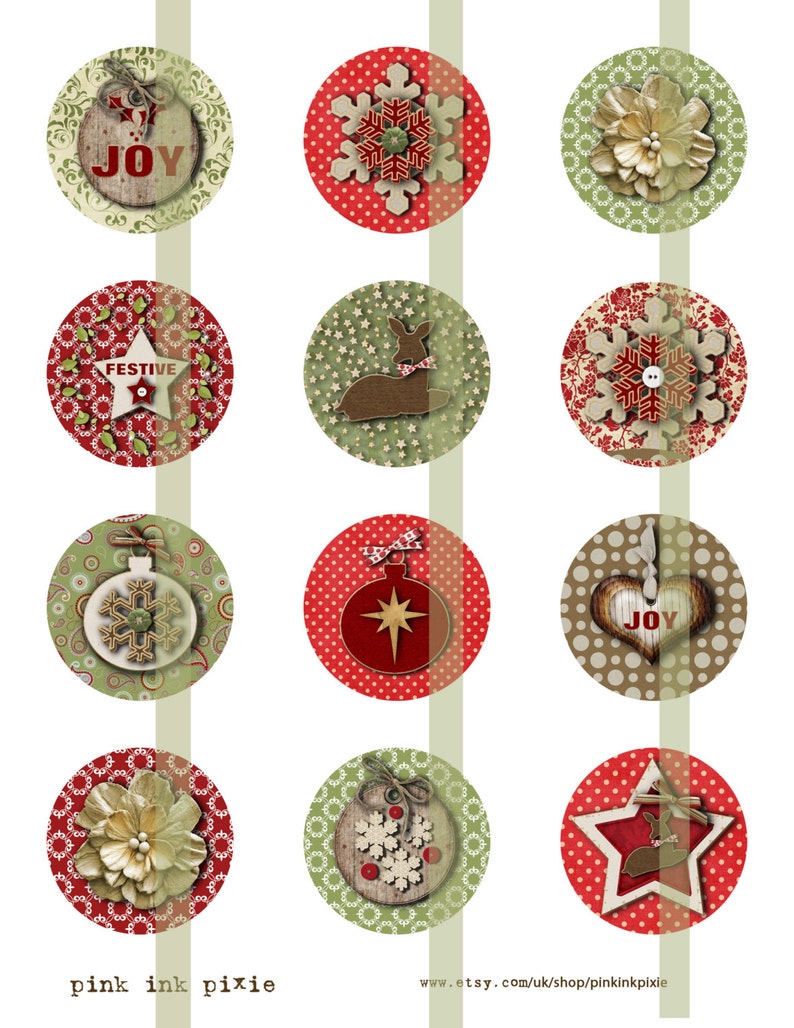 Printable Christmas Collage Sheet Instant Download Twelve 2 - Etsy Sweden