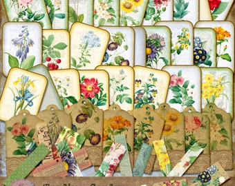 Karty do dziennika do druku, stare pamiątki, dzienniki śmieciowe, papiery do scrapbookingu, karty do dziennika, arkusze kolażu, natychmiastowe pobieranie, pamiątki