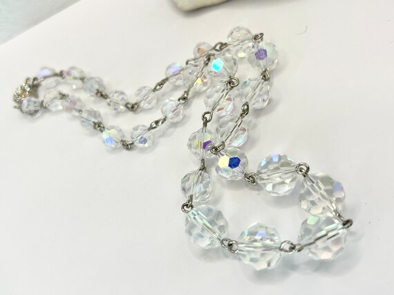 Vintage Swarovski Crystal AB Necklace, Austrian G… - image 8
