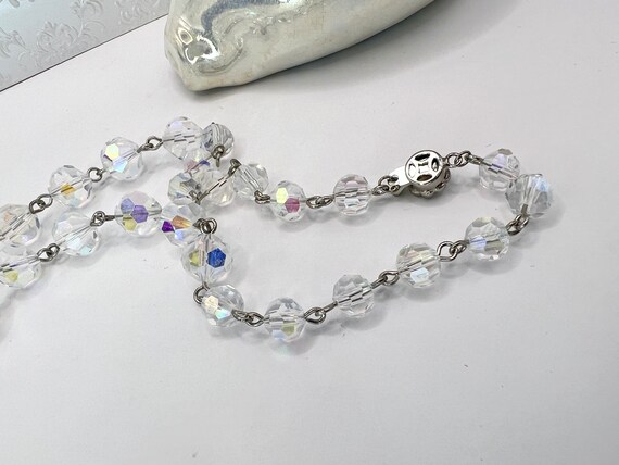 Vintage Swarovski Crystal AB Necklace, Austrian G… - image 9