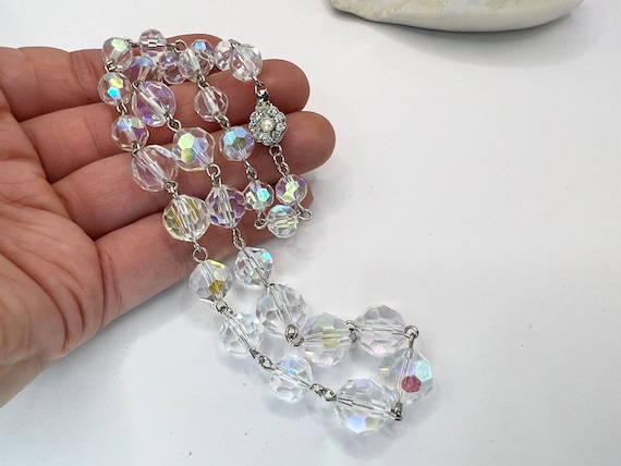 Vintage Swarovski Crystal AB Necklace, Austrian G… - image 2