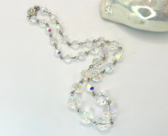 Vintage Swarovski Crystal AB Necklace, Austrian G… - image 5