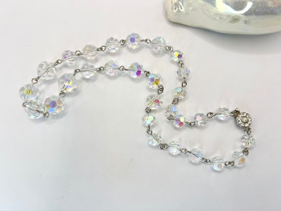 Vintage Swarovski Crystal AB Necklace, Austrian G… - image 1