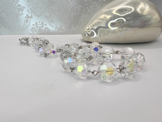 Vintage Swarovski Crystal AB Necklace, Austrian G… - image 6