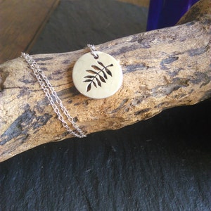 Silver Rowan Leaf Necklace, Nature Jewellery, Handcrafted Woodland Necklace, Pagan Pendant, Wiccan Jewelry