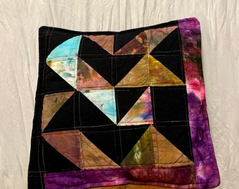 Jazz Patchwork Pillow Quilted Cover (insert not included )