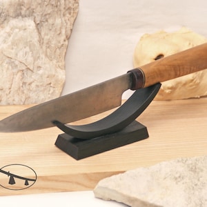 Bog Oak Wood Knife Holder: Collectible Knife Display