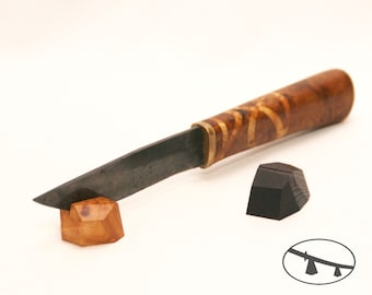 Portacoltelli in legno fatto a mano: espositore per coltelli da collezione