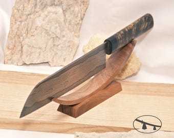 Walnut Wood Knife Stand - Collectible Knife Display