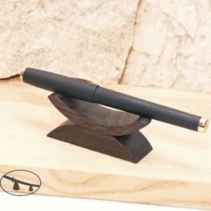 The wooden pen holder. The bog oak wood pen stand. Pencil storage. Desk organizer.