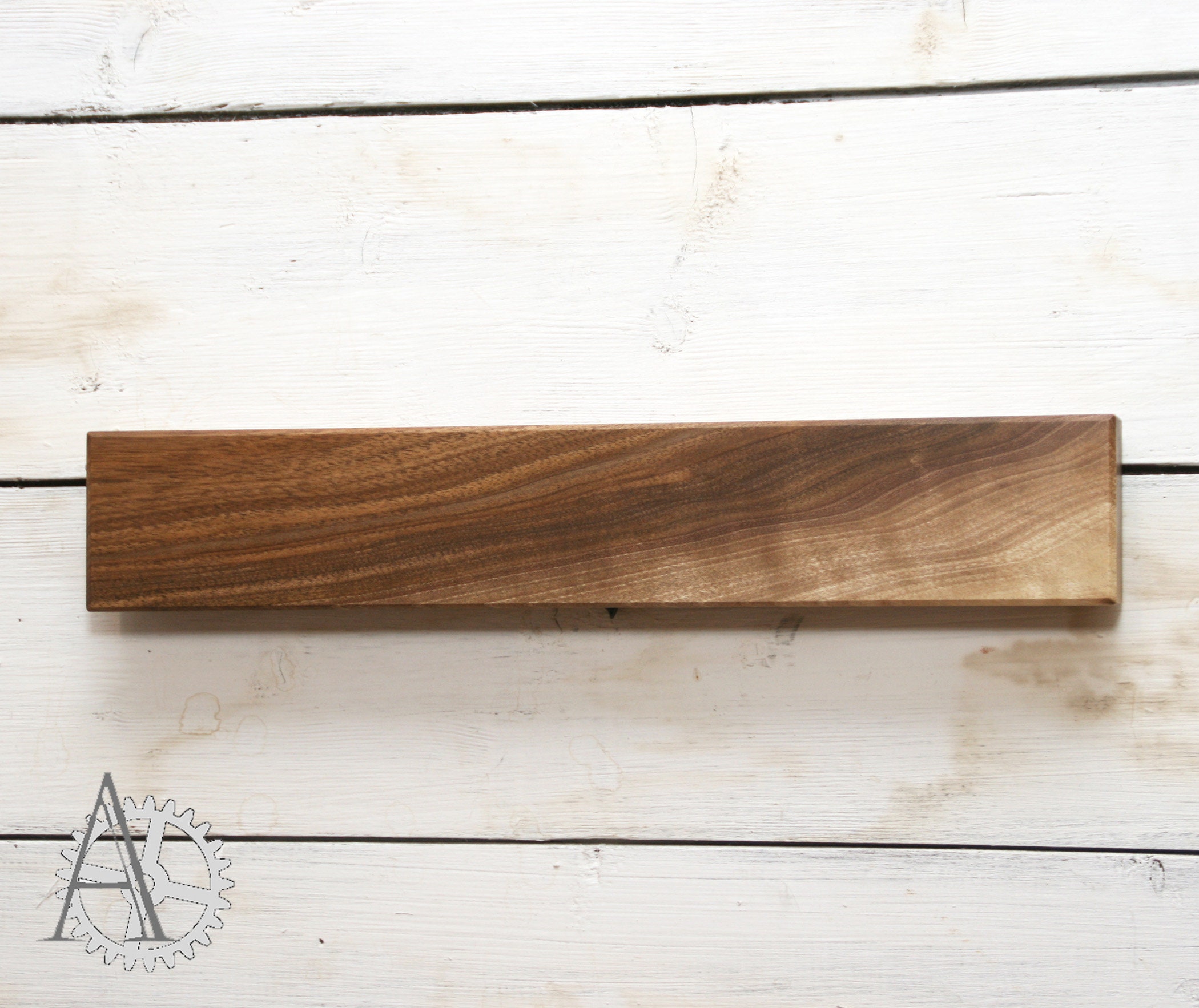 Wall mounted knife block walnut wood knife block Etsy