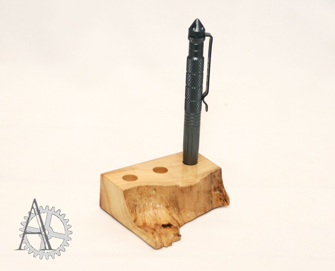 Simple Rustic Pen Holder. Wooden Stylus Stand. Pencil Etsy