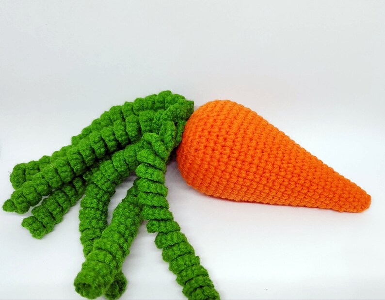 Carrot Amigurumi Play Food Crochet Carrot Stuffed Toy Etsy