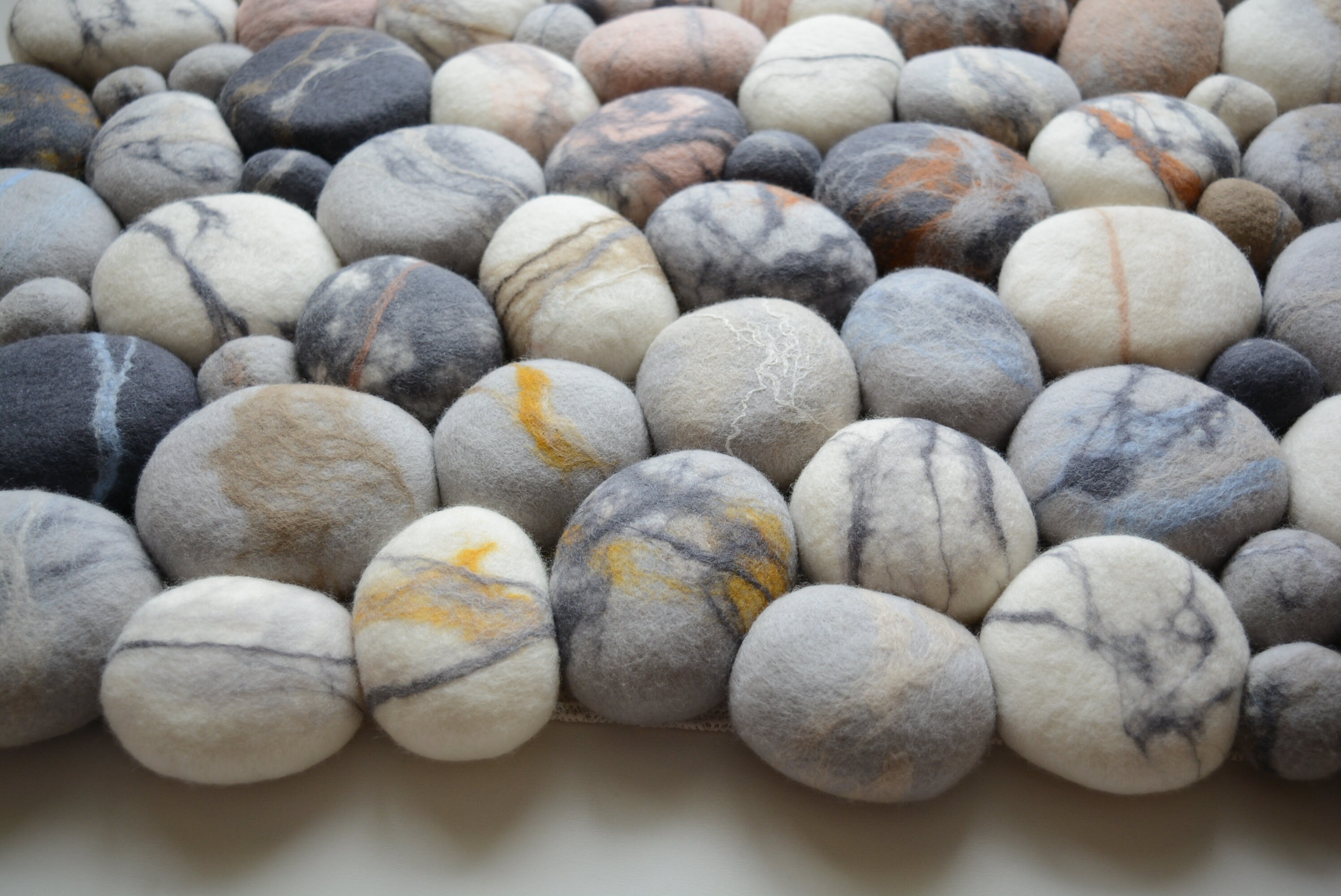 Felt stone rug pebble rug stone rug rock rugs wool Etsy