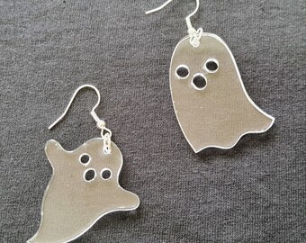 HALLOWEEN Earrings Lasercut Clear Acrylic (Silver/Gold Hooks) Cute Gift