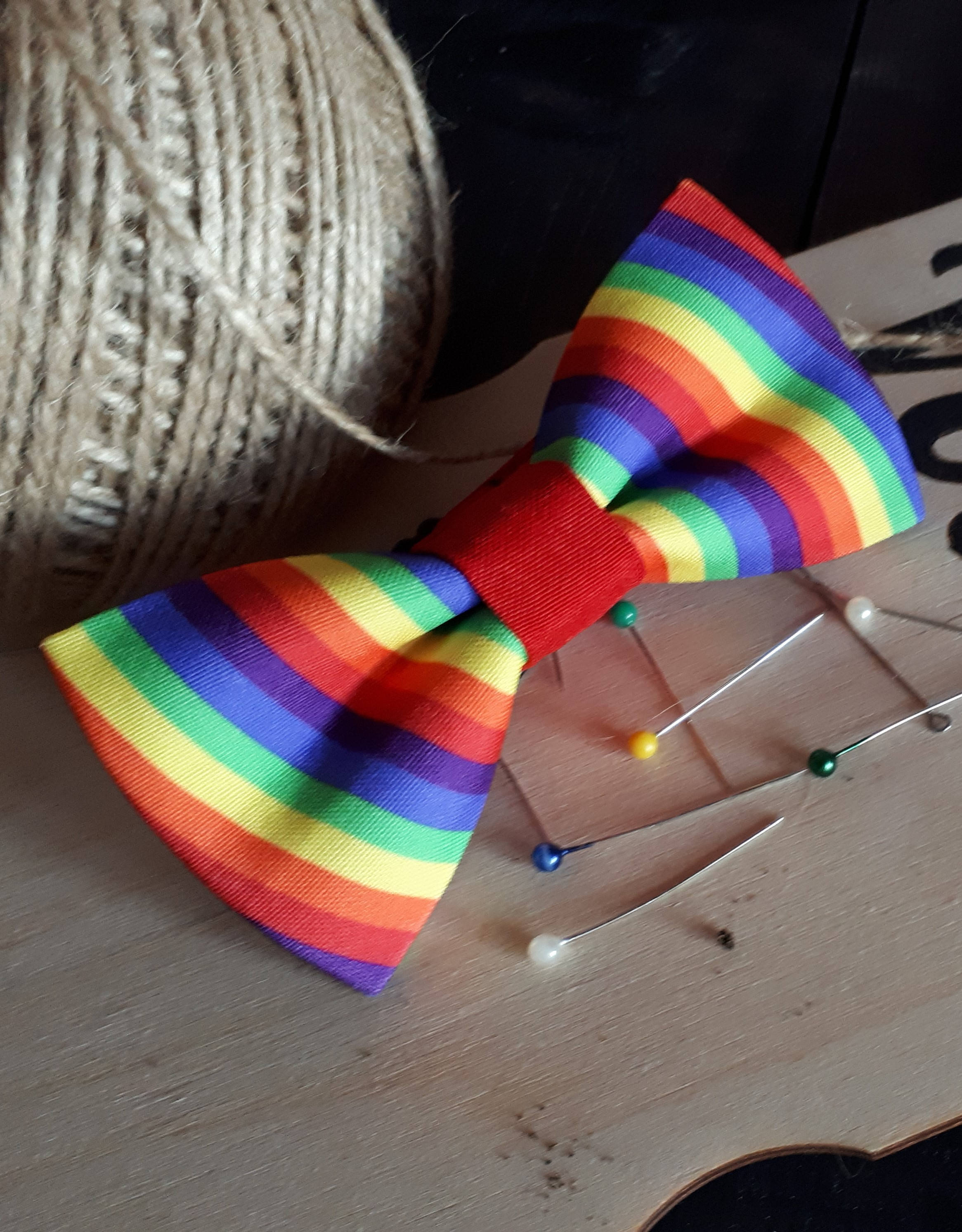 Rainbow Bow Tie Custom BowTie Personalized Bow Tie Etsy