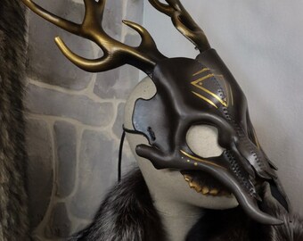 Deer skull - Leather mask for larp LARP roleplay cosplay furry