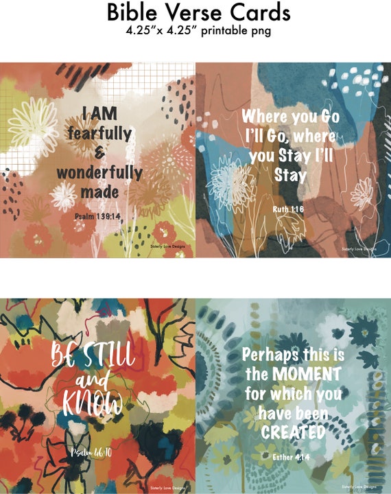 8 Encouraging Bible Verses Printable Scripture Notes Bible - Etsy