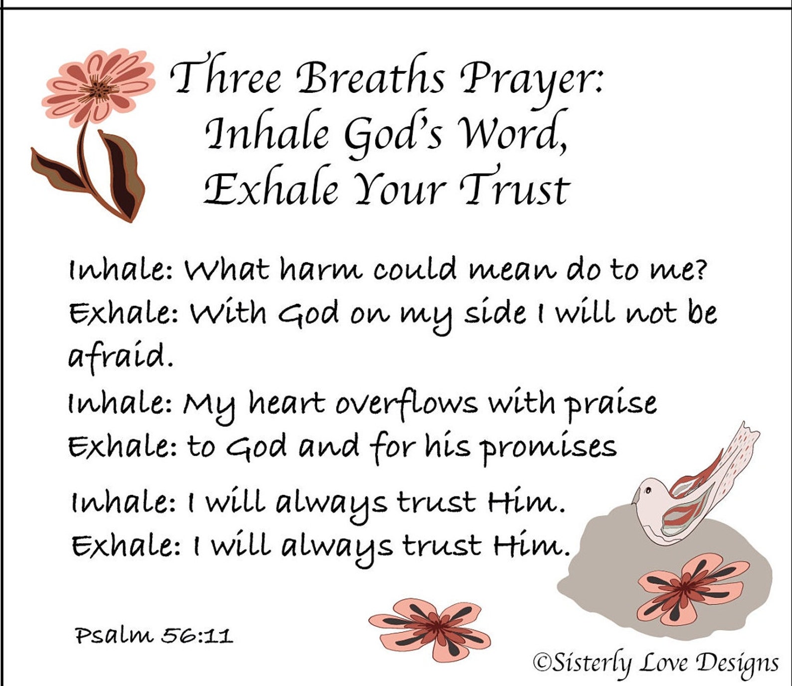 NO FEAR Breath Prayers, Printable Prayers, Downloadable Prayer Cards ...