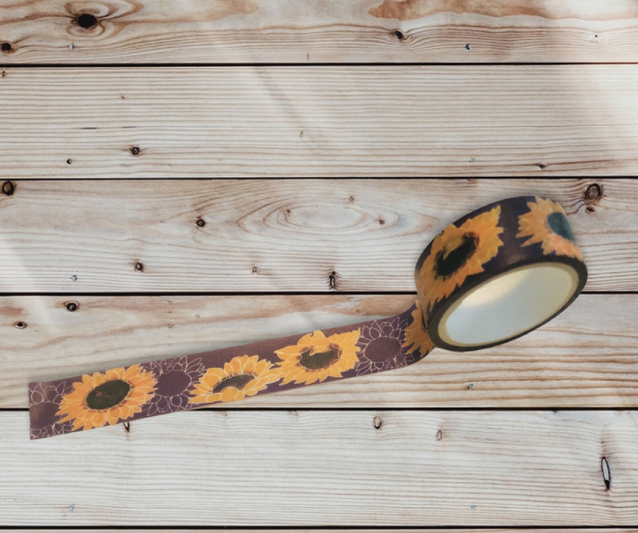 Sunflower washi tape sunflower tape sunflower sticker Etsy