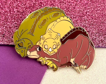 Pin esmaltado de dinosaurios de LBT Gang Littlefoot Cera Ducky Petrie Spike Great Valley Nostalgia
