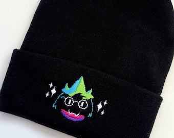 Ralsei Cute Kawaii Beanie Hat Black Darkner Version Pixel