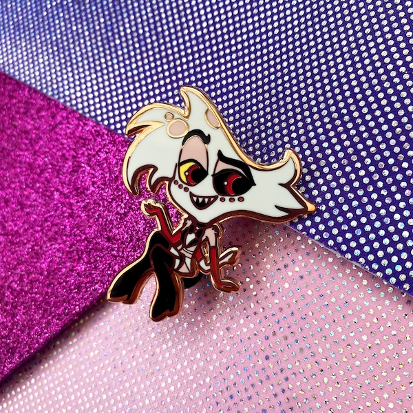 Angel Dust Demon Hell Hotel Enamel Pin Poison