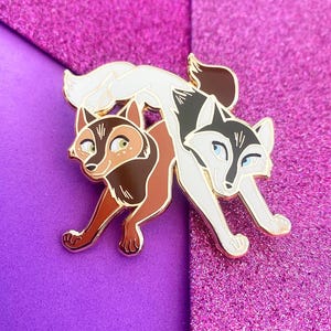 Robyn and Mebh Wolf Enamel Pins Cartoon Cute UK Store