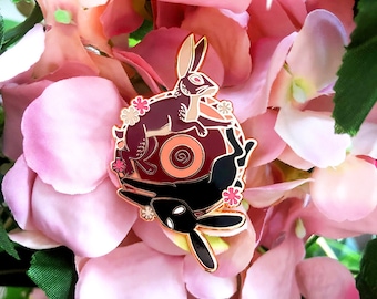 Watership Down Black Rabbit Enamel Pin Nostalgia Childhood Dark