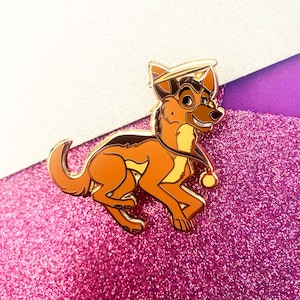 80s 90s Charlie All Dogs Cute Kawaii Enamel Pin Nostalgia Childhood Core Go to Heaven Dog German Shepherd