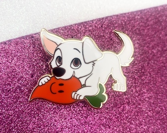 Bolt Cute Puppy Carrot Dog 00s Nostalgia Pin Childhood German Sheperd