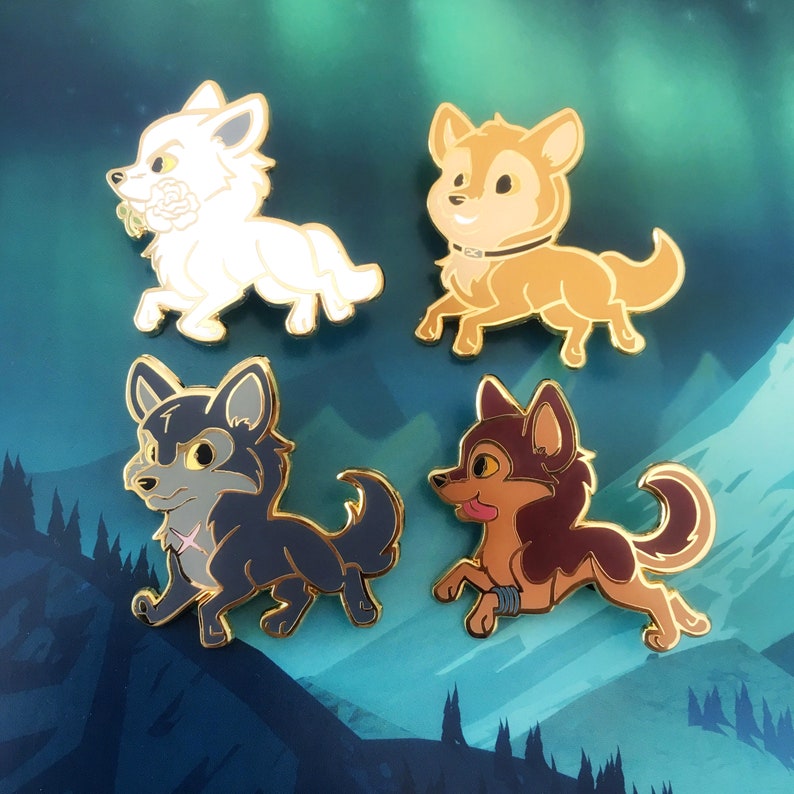 Wolf's Rain Anime Enamel Pins Wolf Wolves Cartoon Cute Chibi Kawaii image 2