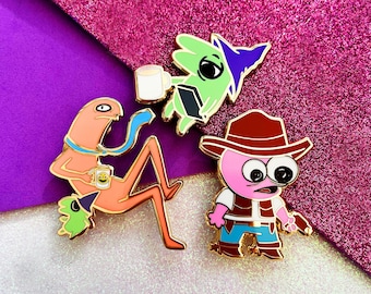 Glep Cowboy Pim Enamel Pins Quirky Badge Allan
