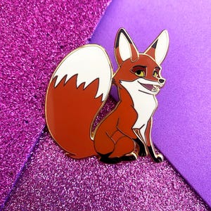 Fink Fox Robot Enamel Pin Cartoon Animation Enamel Pin