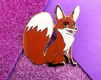 Pin de esmalte de robot Fink Fox Pin de esmalte de animación de dibujos animados
