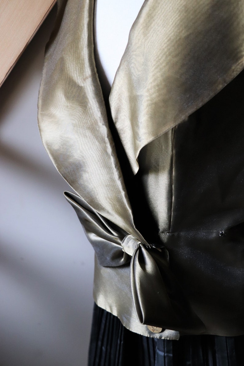 Party blouse with big bow cocktail blouse