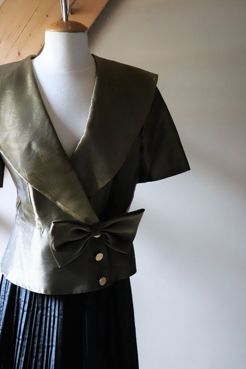 Party blouse with big bow cocktail blouse