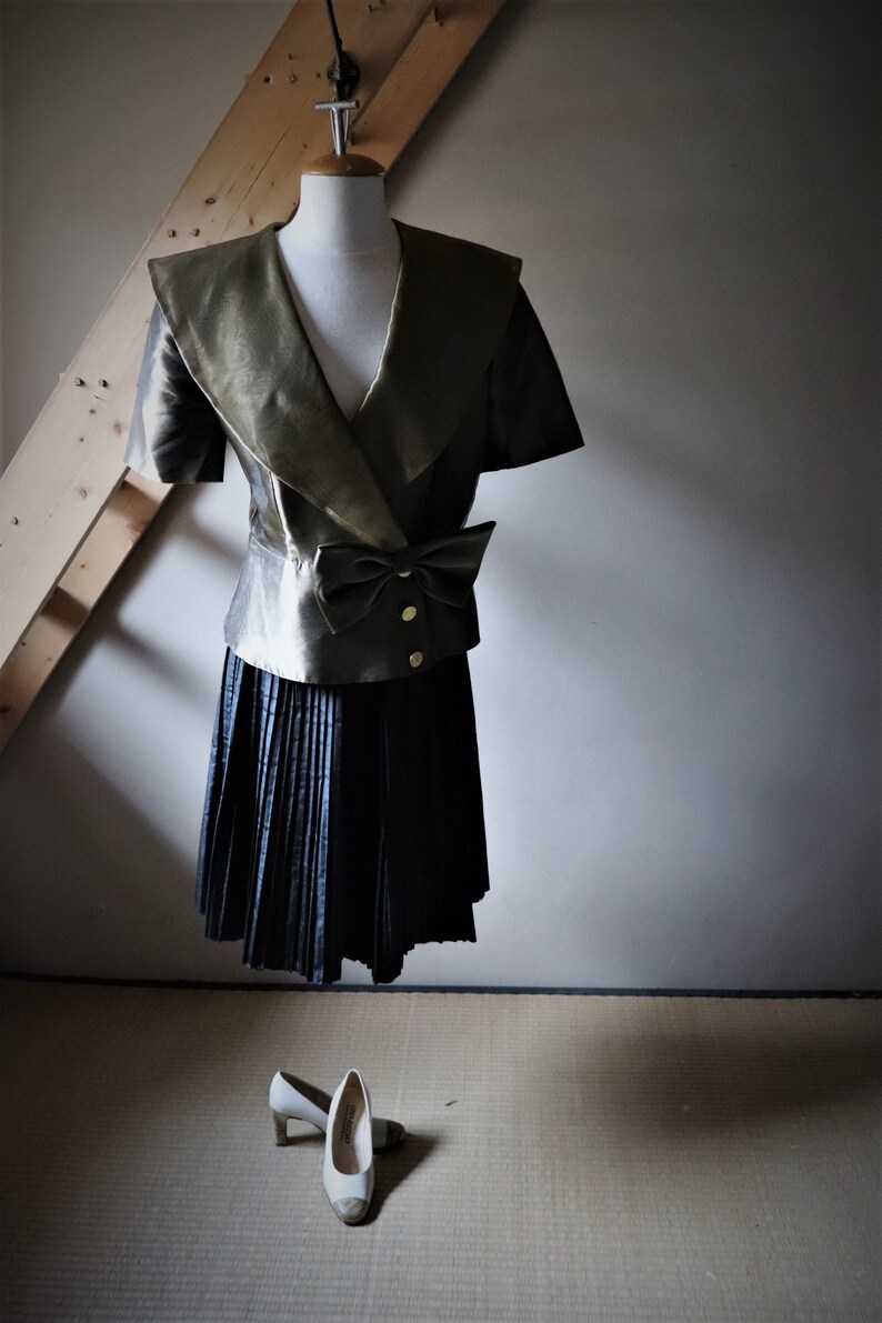 Party blouse with big bow cocktail blouse