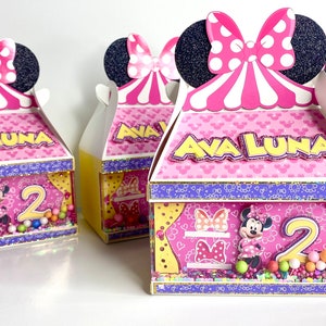 Shaker Treat Boxes | Minnie’s Bowtique Inspired Favor Box | Party Decor | Girl’s Birthday Candy Box