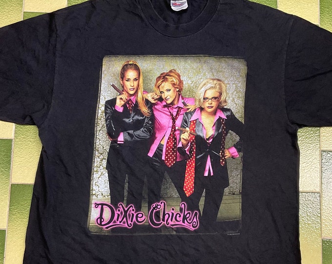 Featured listing image: Vintage 90s 1999 Dixie Chicks T-Shirt Chicks Rule Big Graphic Tee Shirt Size XL Adult