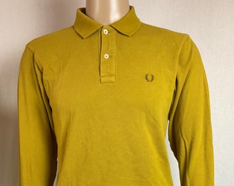 Fred Perry Sportswear Vintage Polo de manga larga se adapta a M