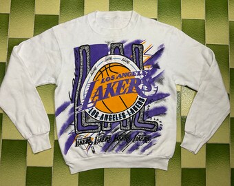 Vintage NBA L.A. Lakers Hoodie Purple Large - Cloak Vintage