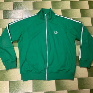 Vintage Fred Perry Track Jacket Full zip Sports Wear Green Tracksuit Top Size L Etsy UK